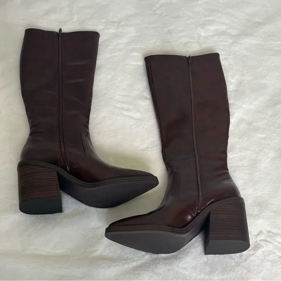 NWT STEVE MADDEN DEXTRA KNEE HIGH BOOTS POINTED TOE IN BROWN SIZE 7 - Picture 6 of 13